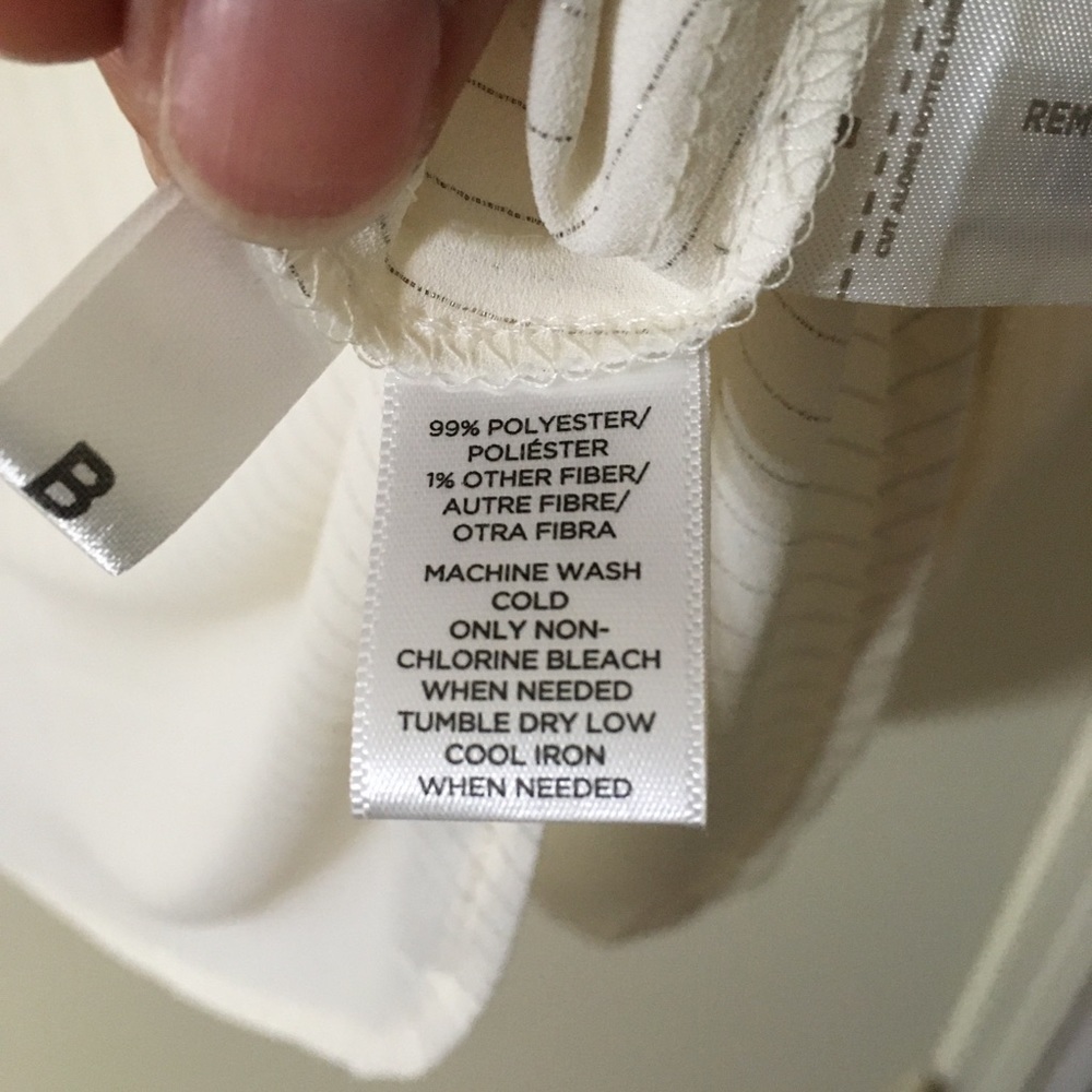 Ann Taylor Loft Cream Shimmer Pinstripe Blouse - Picture 12 of 13